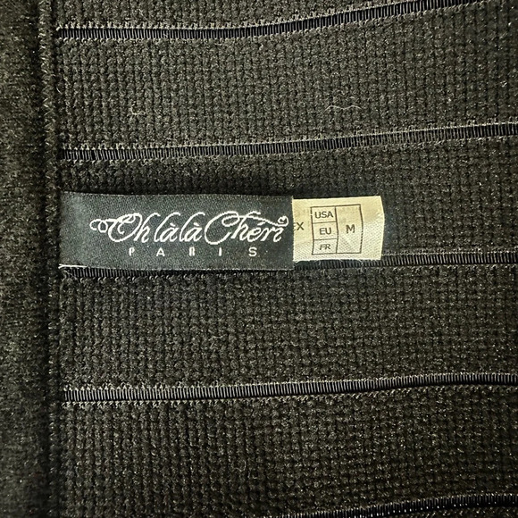 Oh La La Cherie Black Bodycon Slip Dress Size Medium - Picture 5 of 5